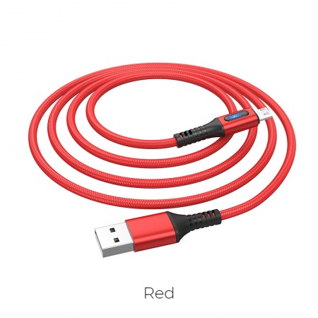 U79 Admirable Smart Power Off Charging Data Cable For Micro-Red